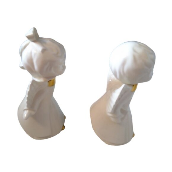 Kissing Choir Angel Set Of 2 Ceramic Figurines 1980 Christmas Vintage CB3 - Picture 5 of 6